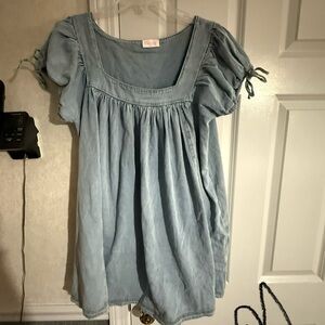 Pink Lily Light Blue Midi Dress